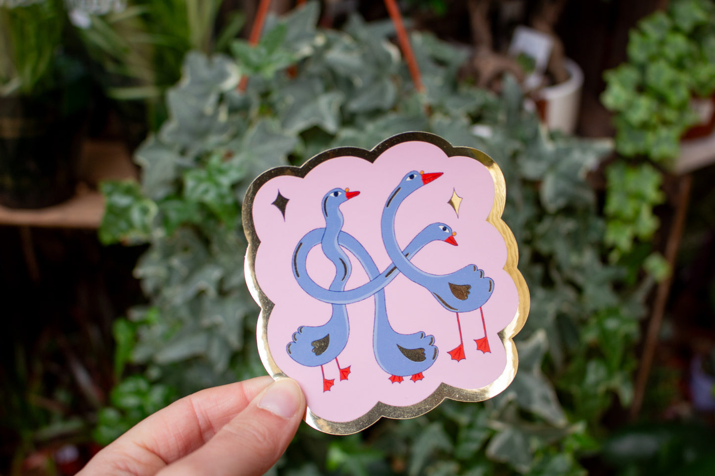 CUSTOM SHAPED METALLIC STICKERS