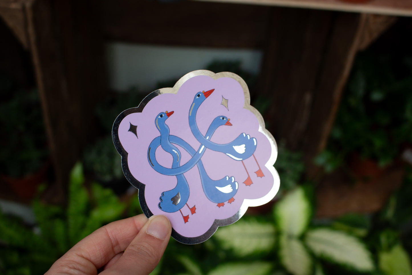 CUSTOM SHAPED METALLIC STICKERS