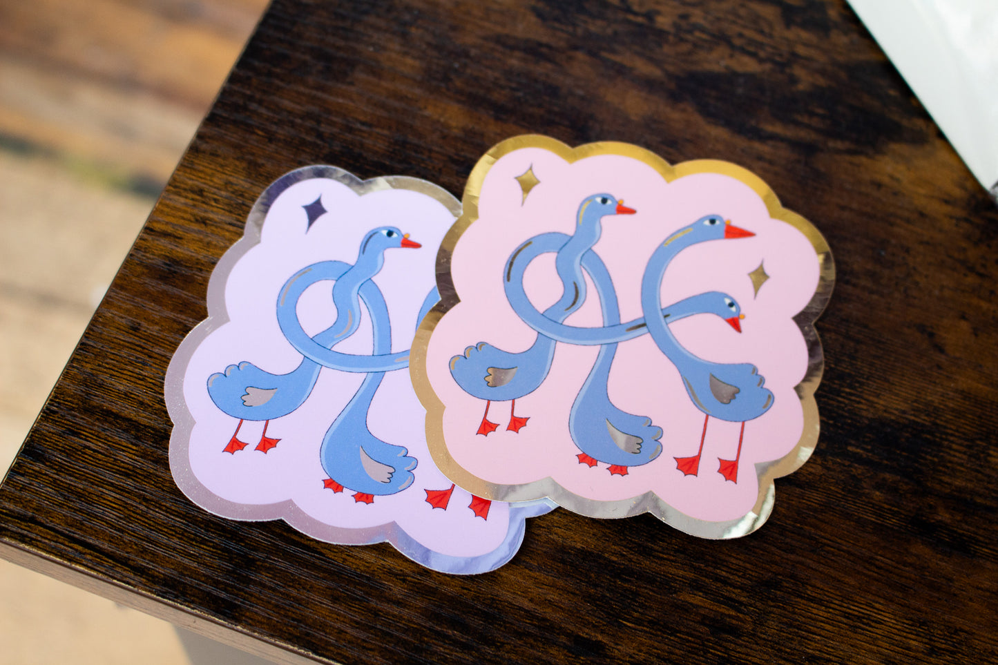CUSTOM SHAPED METALLIC STICKERS