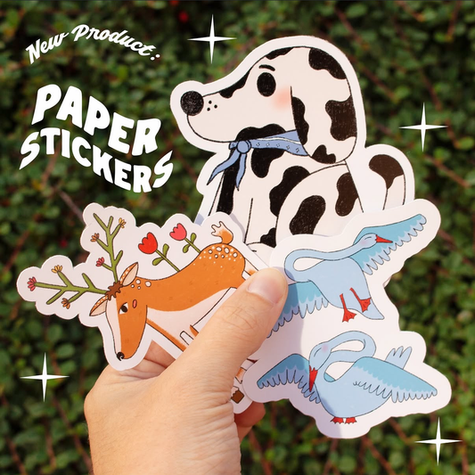 CUSTOM SHAPED PREMIUM PAPER STICKERS - LIMITED DEAL