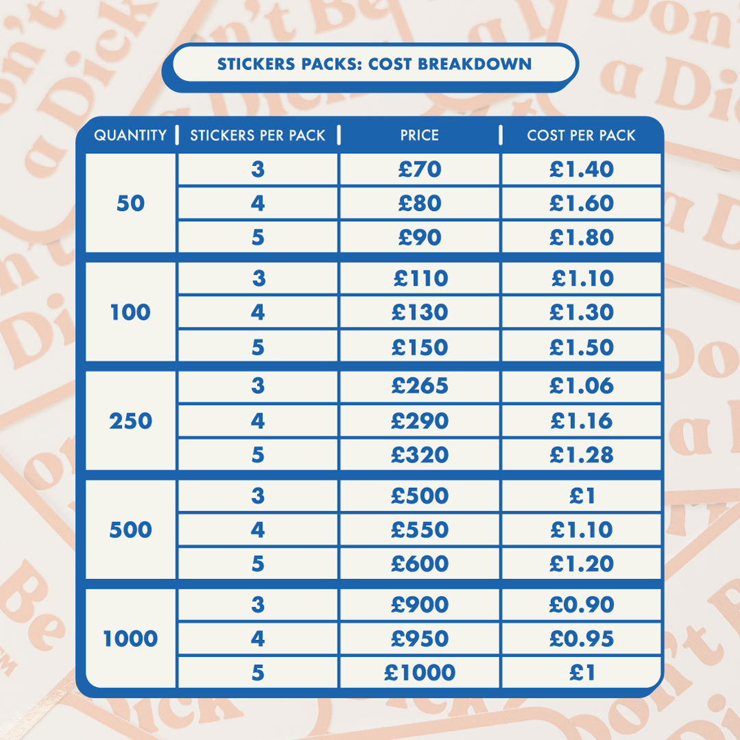 REORDER STICKER PACKS