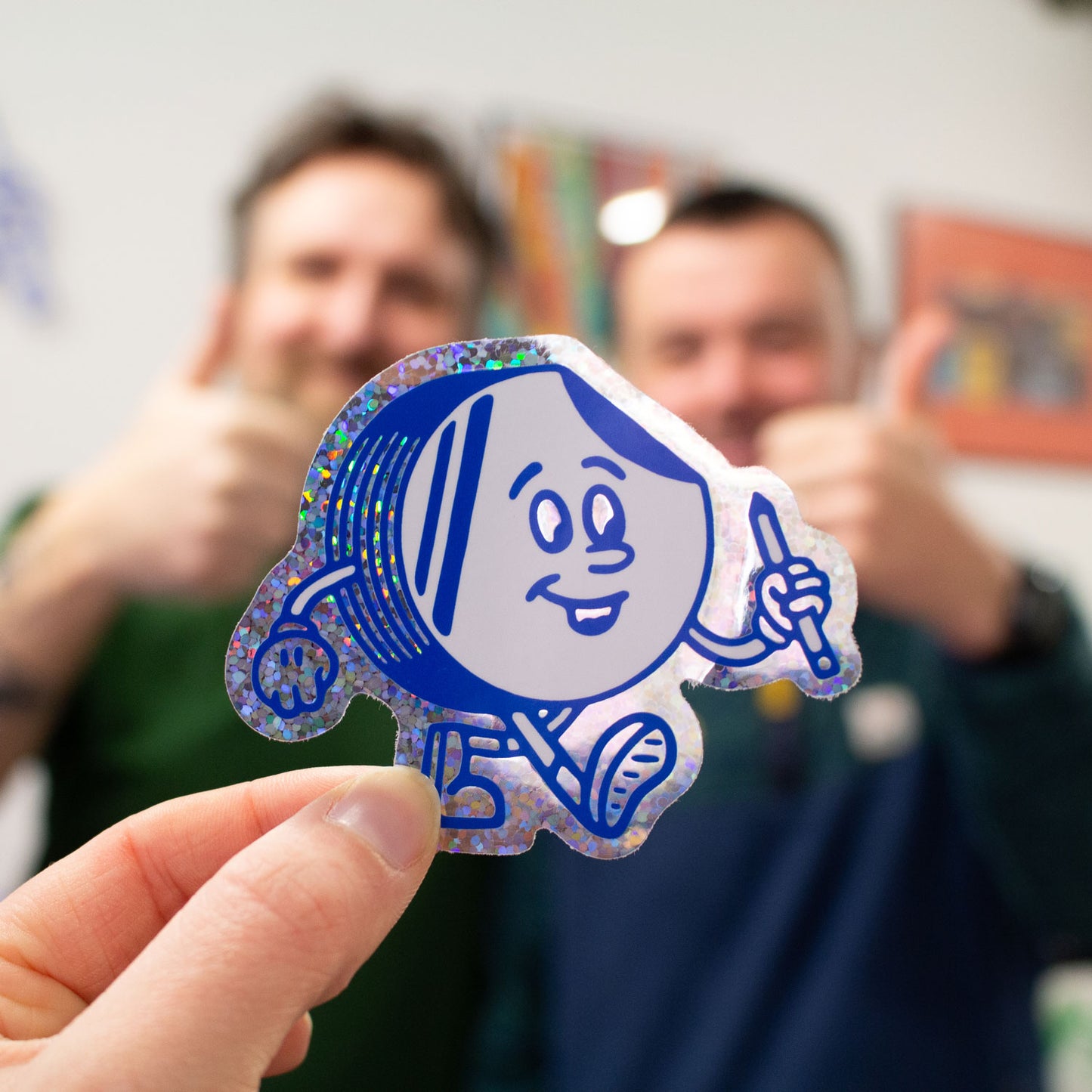 CUSTOM SHAPED GLITTER STICKERS