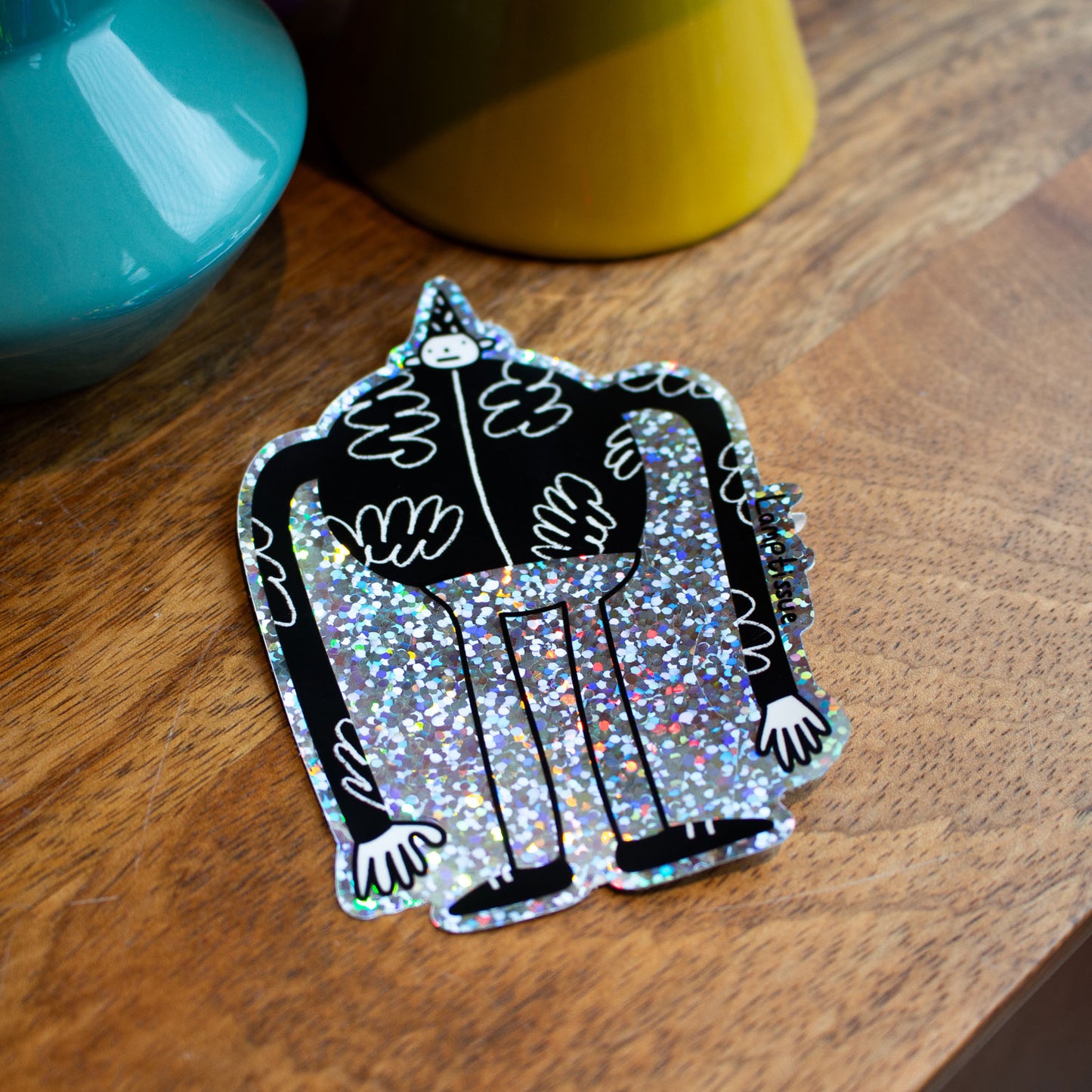 CUSTOM SHAPED GLITTER STICKERS