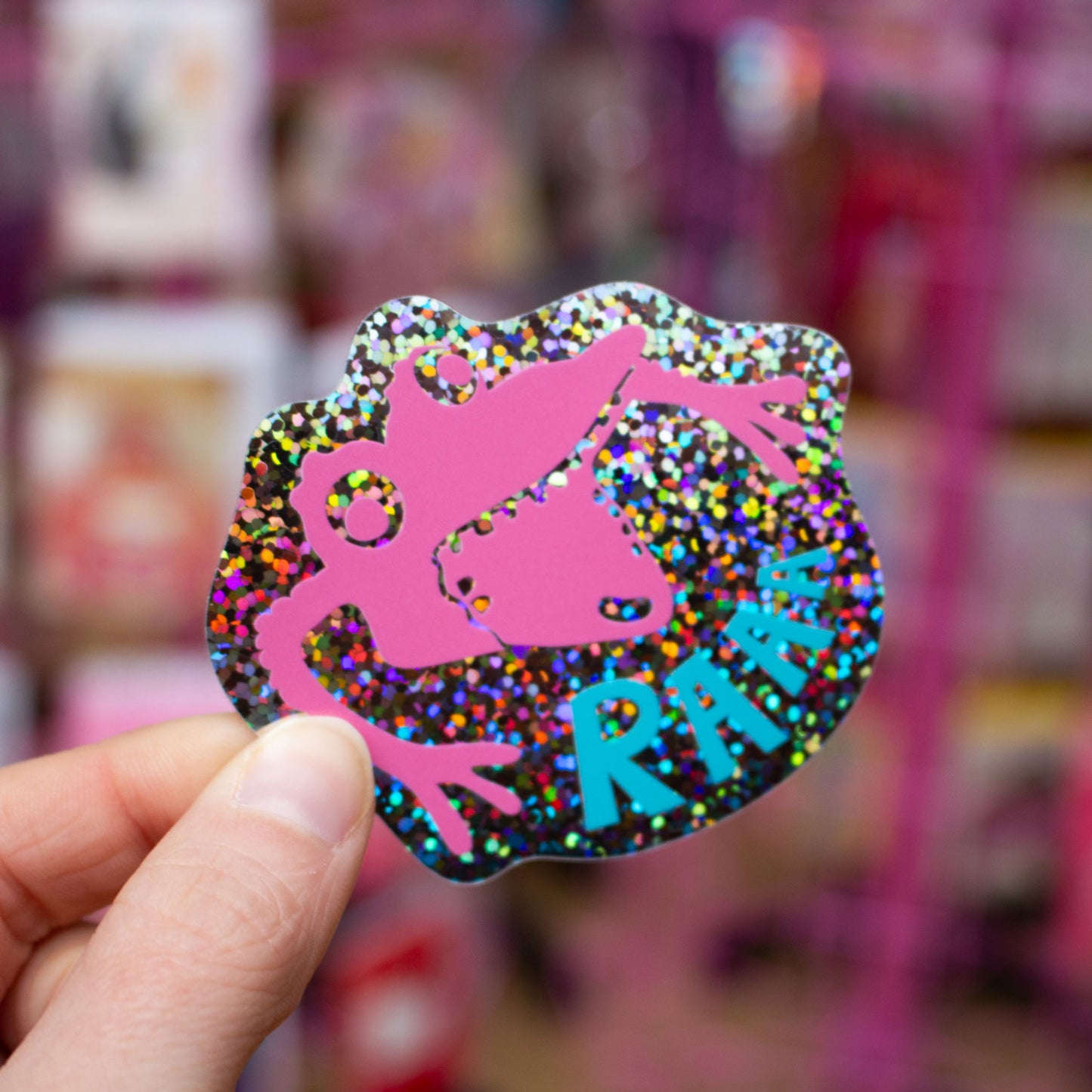 CUSTOM SHAPED GLITTER STICKERS