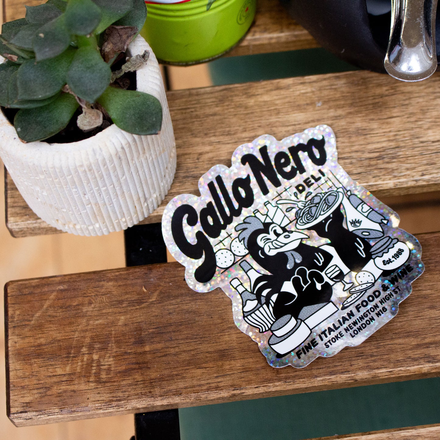 CUSTOM SHAPED GLITTER STICKERS