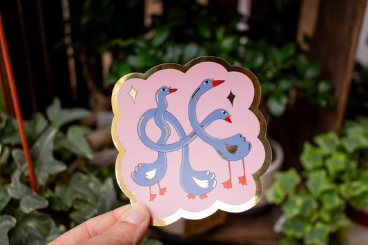 CUSTOM SHAPED GOLD STICKERS