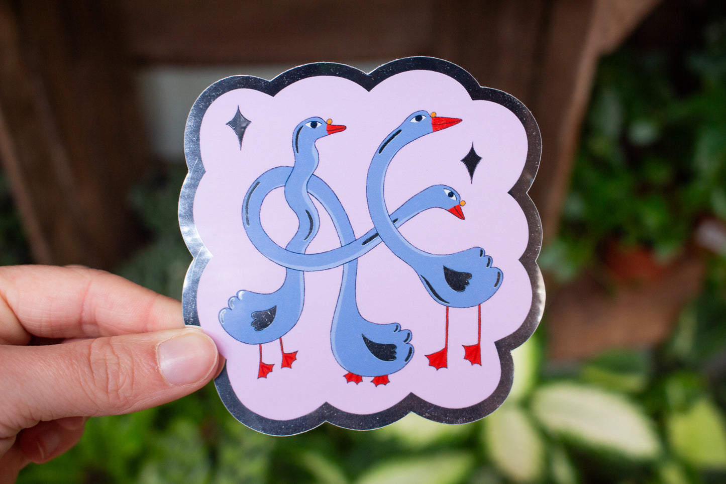 CUSTOM SHAPED SILVER STICKERS